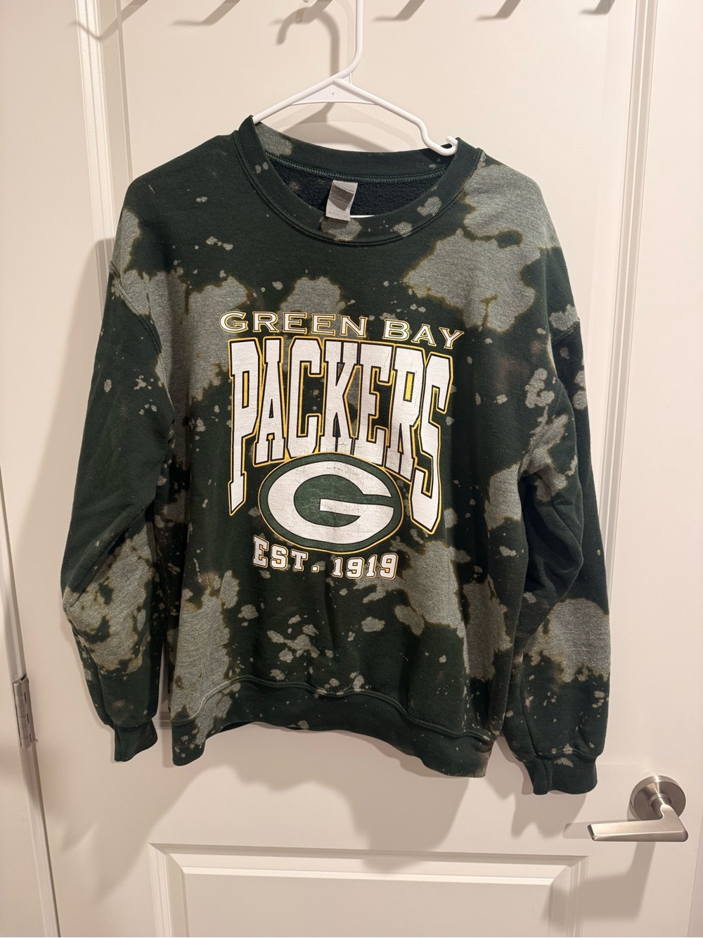 Gildan Green Bay Packers Green Tie-Dye Crewneck Sweatshirt